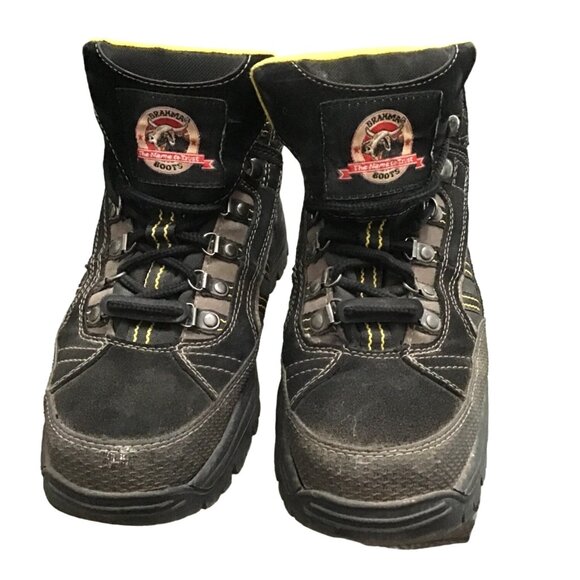 BRAHMA BOOTS- MENS BLACK STEEL TOE LACE UP WORKING BOOTS SIZE 10 - Picture 2 of 7
